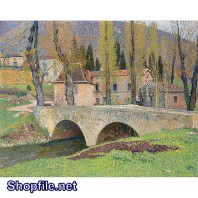 TSD3578 - Tranh sơn dầu cảnh đẹp của bờ hồ